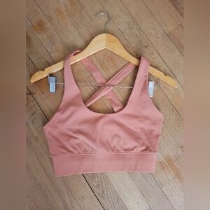 MONROW, ‎ Movement Sports Bra, Faded Rust, Size Small